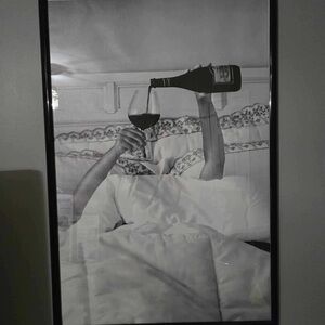 Black and White Wine Art Print